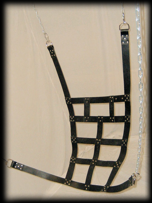 Leather sex swing